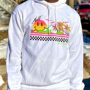 White Neff hoodie sweatshirt sweater